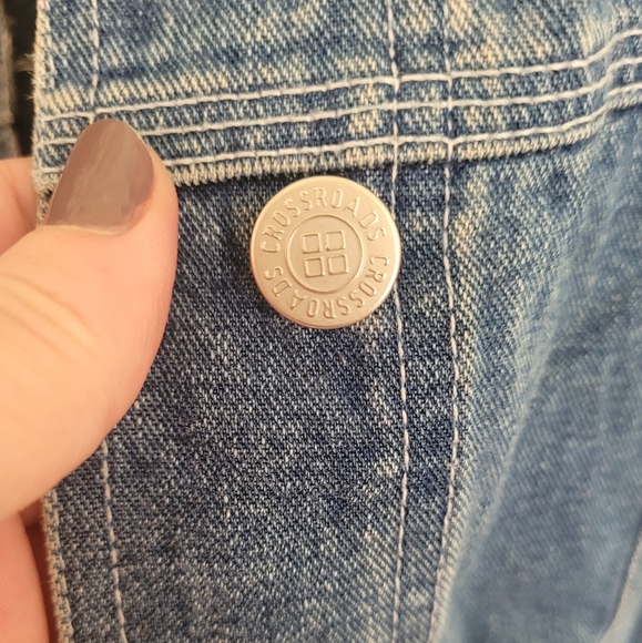 Vintage Crossroads 100% Cotton Long Sleeve Denim Jean Jacket Size Small - Picture 3 of 12